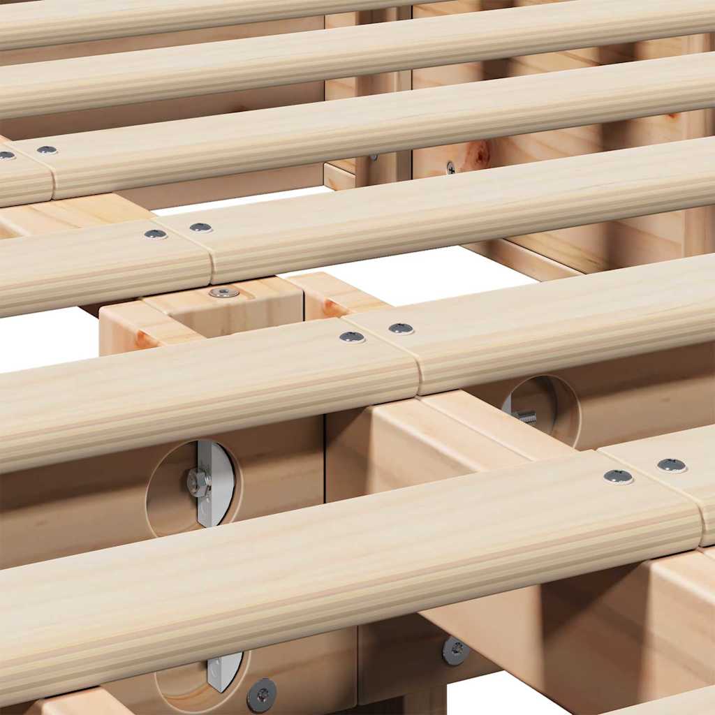 Sengestel Massiv Fyrretræ 210 X 178 X 30 Cm Massiv Fyrretræ - Billede 10