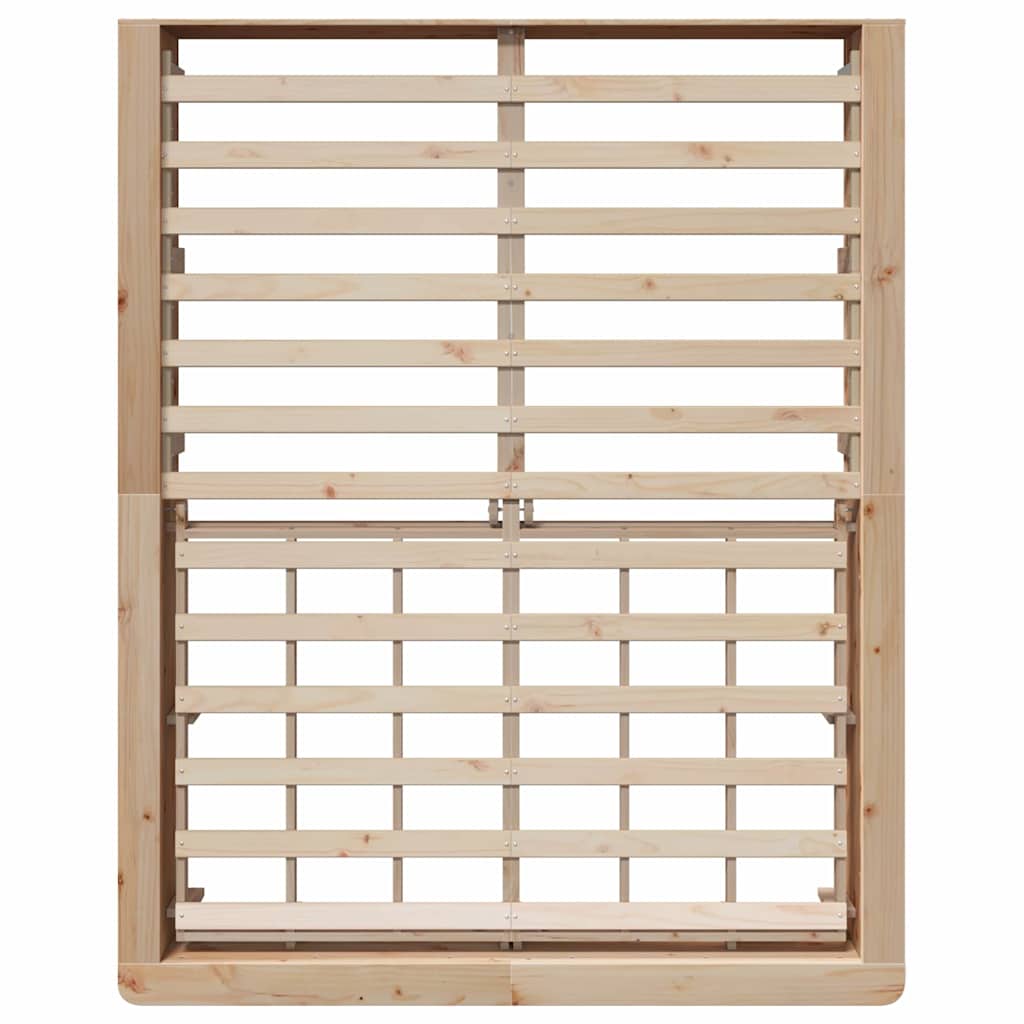 Sengestel Massiv Fyrretræ 210 X 168 X 30 Cm Massiv Fyrretræ - Billede 8