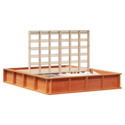 Sengestel Gyldenbrun 150 X 200 Cm Massiv Fyrretræ - Billede 3