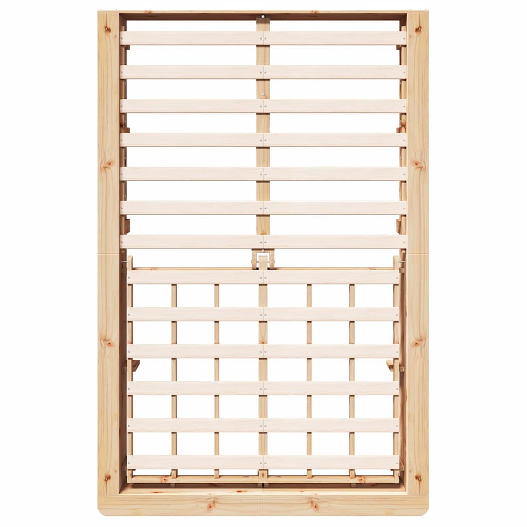 Sengestel Massiv Fyrretræ 210 X 158 X 30 Cm Massiv Fyrretræ - Billede 8