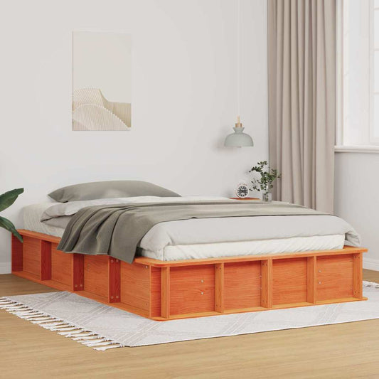Sengestel Gyldenbrun 210 X 118 X 30 Cm Massiv Fyrretræ - Hovedbillede