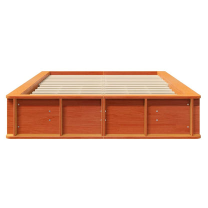 Sengestel Gyldenbrun 210 X 118 X 30 Cm Massiv Fyrretræ - Billede 5