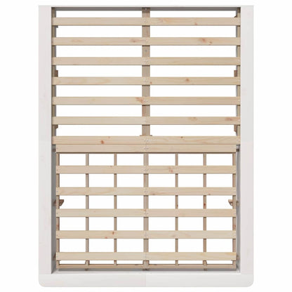 Sengestel Med Opbevaring Hvid 210 X 118 X 30 Cm Massiv Fyrretræ - Billede 8