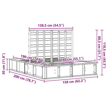 Sengestel Gyldenbrun 210 X 118 X 30 Cm Massiv Fyrretræ - Billede 12