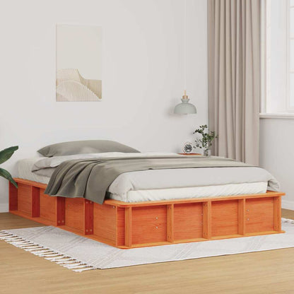 Sengestel Gyldenbrun 210 X 118 X 30 Cm Massiv Fyrretræ - Hovedbillede