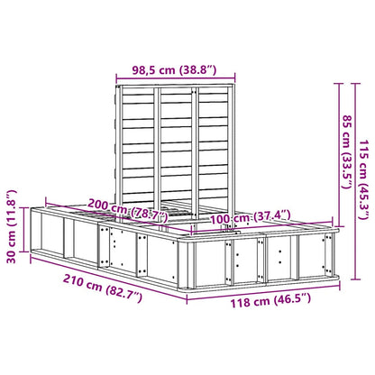 Sengestel Massiv Fyrretræ 210 X 118 X 30 Cm Massiv Fyrretræ - Billede 12