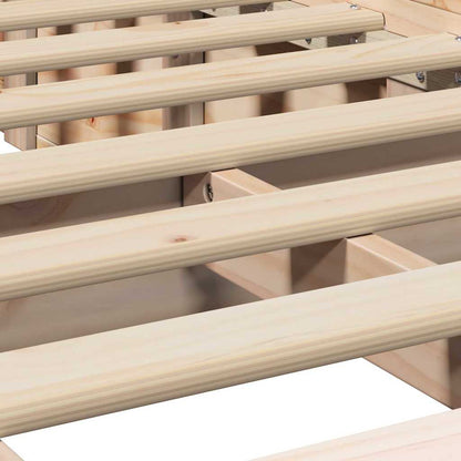 Sengestel Med Opbevaring Brun 90 X 200 Cm Massivt Fyrretræ - Billede 10