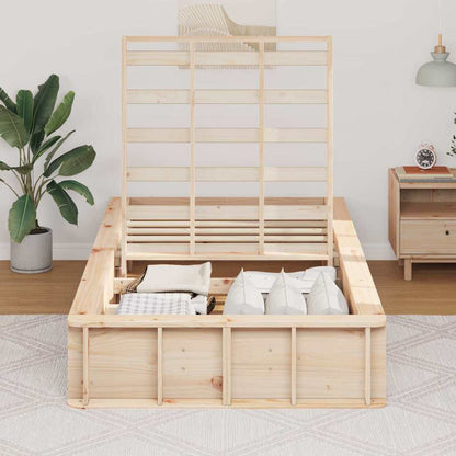 Sengestel Massiv Fyrretræ 210 X 118 X 30 Cm Massiv Fyrretræ - Billede 4