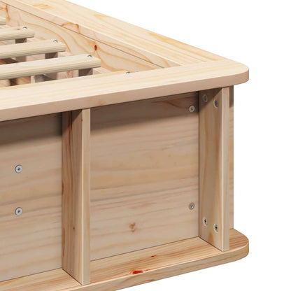 Sengestel Med Opbevaring Brun 90 X 190 Cm Træ - Billede 9