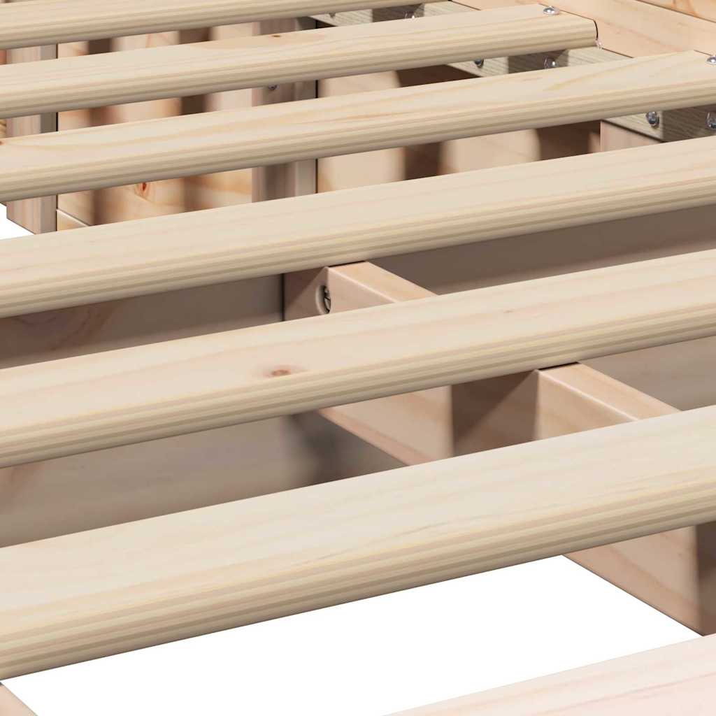 Sengestel Med Opbevaring Brun 90 X 190 Cm Træ - Billede 10
