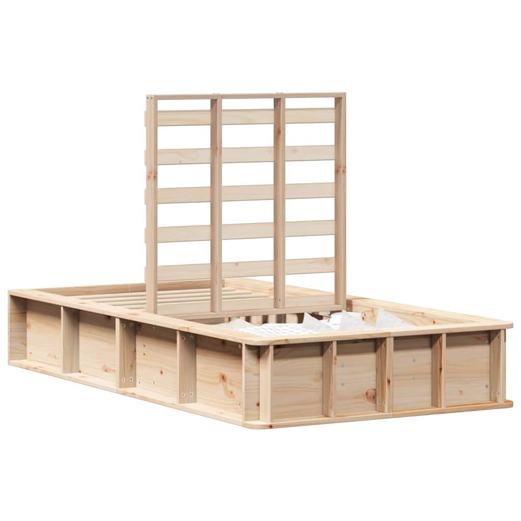 Sengestel Med Opbevaring Brun 90 X 190 Cm Træ - Billede 3