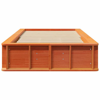 Sengestel Gyldenbrun 210 X 118 X 30 Cm Massiv Fyrretræ - Billede 5