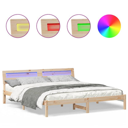 Sengestel Brun Massivt Fyrretræ Og Massivt Fyrretræ - Billede 4