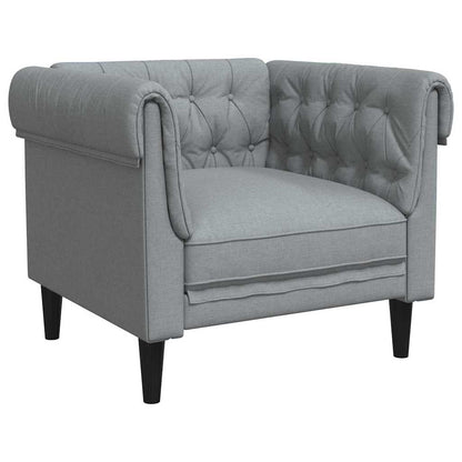 Sofa Sæt Lysegrå Stof - Billede 4