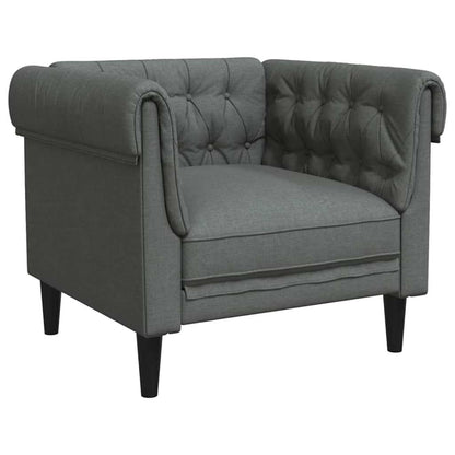 Sofa Sæt Mørkegrå Stof - Billede 4
