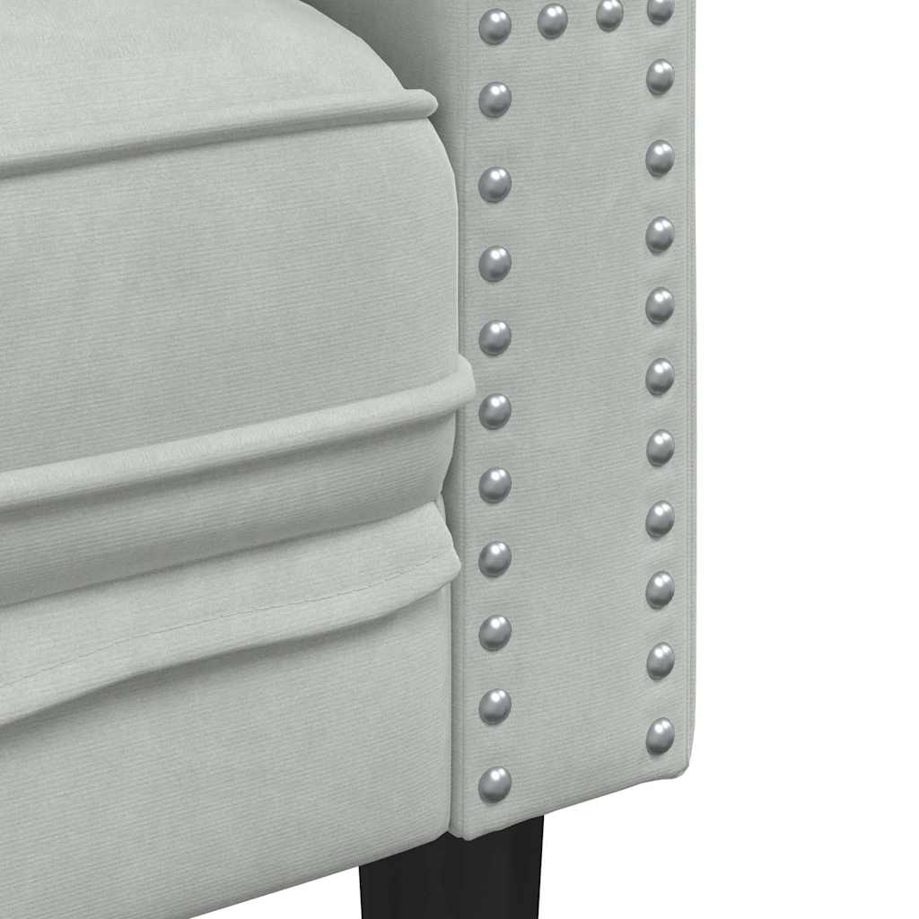 Stue Sofa 2 Dele 194 X 74,5 X 70,5 Cm Fløjl - Billede 6