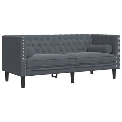 Sofa Sæt Mørkegrå Fløjl - Billede 4