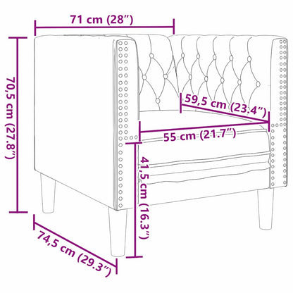 Stue Sofa 3 Dele 194 X 74,5 X 70,5 Cm Fløjl - Billede 11