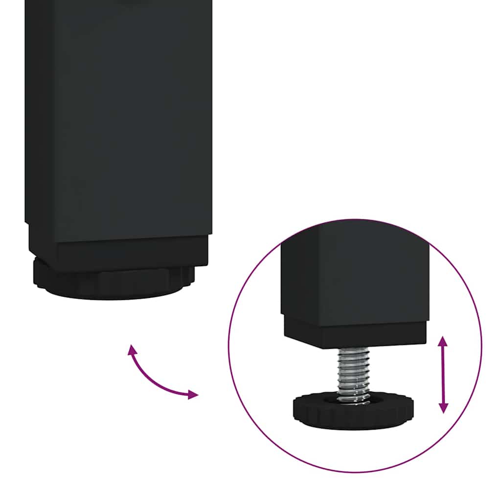 Opbevaringshovedgavl Sort Eg 90 Cm Konstrueret Træ - Billede 10