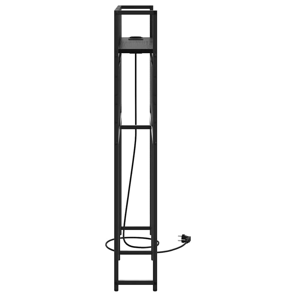Opbevaringshovedgavl Sort Eg 90 Cm Konstrueret Træ - Billede 5