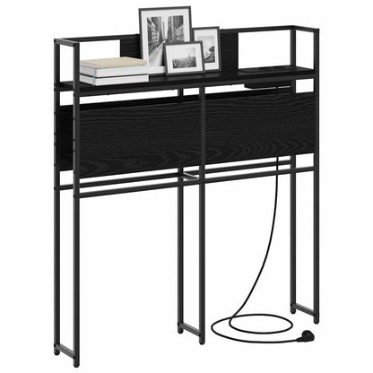 Opbevaringshovedgavl Sort Eg 100 Cm Konstrueret Træ - Billede 3