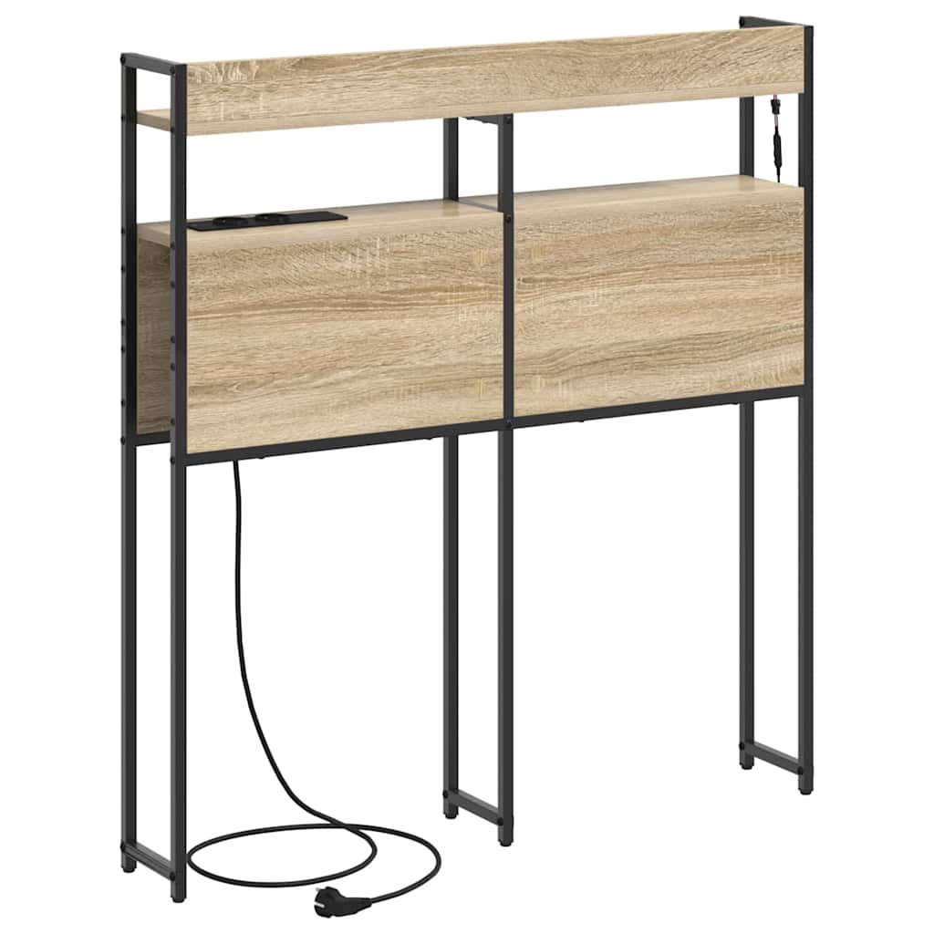 Opbevaringshovedgavl Med Hylde Sonoma-eg 80 Cm Konstrueret Træ - Billede 7