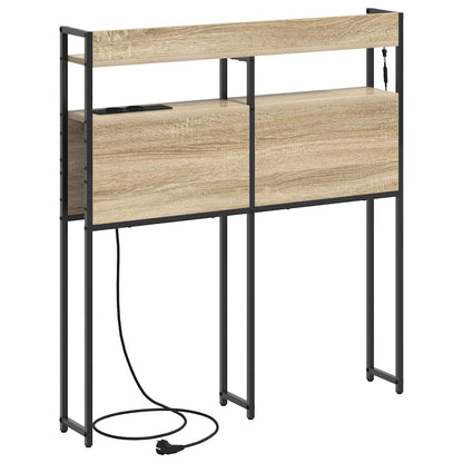 Opbevaringshovedgavl Med Hylde Sonoma-eg 80 Cm Konstrueret Træ - Billede 7