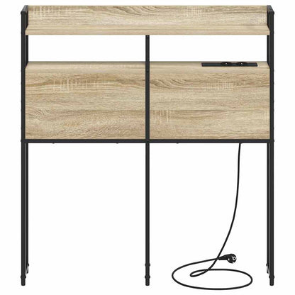 Opbevaringshovedgavl Med Hylde Sonoma-eg 80 Cm Konstrueret Træ - Billede 5