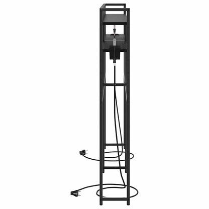 Opbevaringshovedgavl Med Hylde Sort Eg 140 Cm Konstrueret Træ - Billede 6