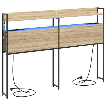 Opbevaringshovedgavl Med Hylde Sonoma-eg 140 Cm Konstrueret Træ - Billede 2