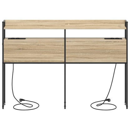Opbevaringshovedgavl Med Hylde Sonoma-eg 140 Cm Konstrueret Træ - Billede 5