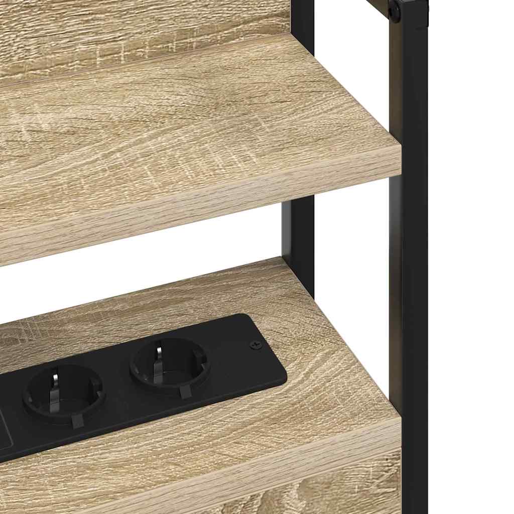 Opbevaringshovedgavl Med Hylde Sonoma-eg 150 Cm Konstrueret Træ - Billede 8