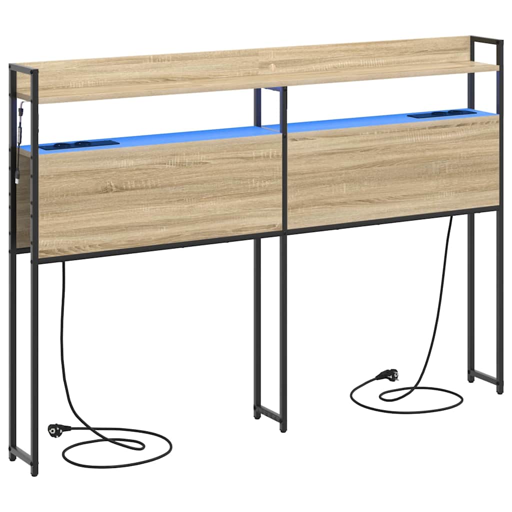 Opbevaringshovedgavl Med Hylde Sonoma-eg 150 Cm Konstrueret Træ - Billede 2