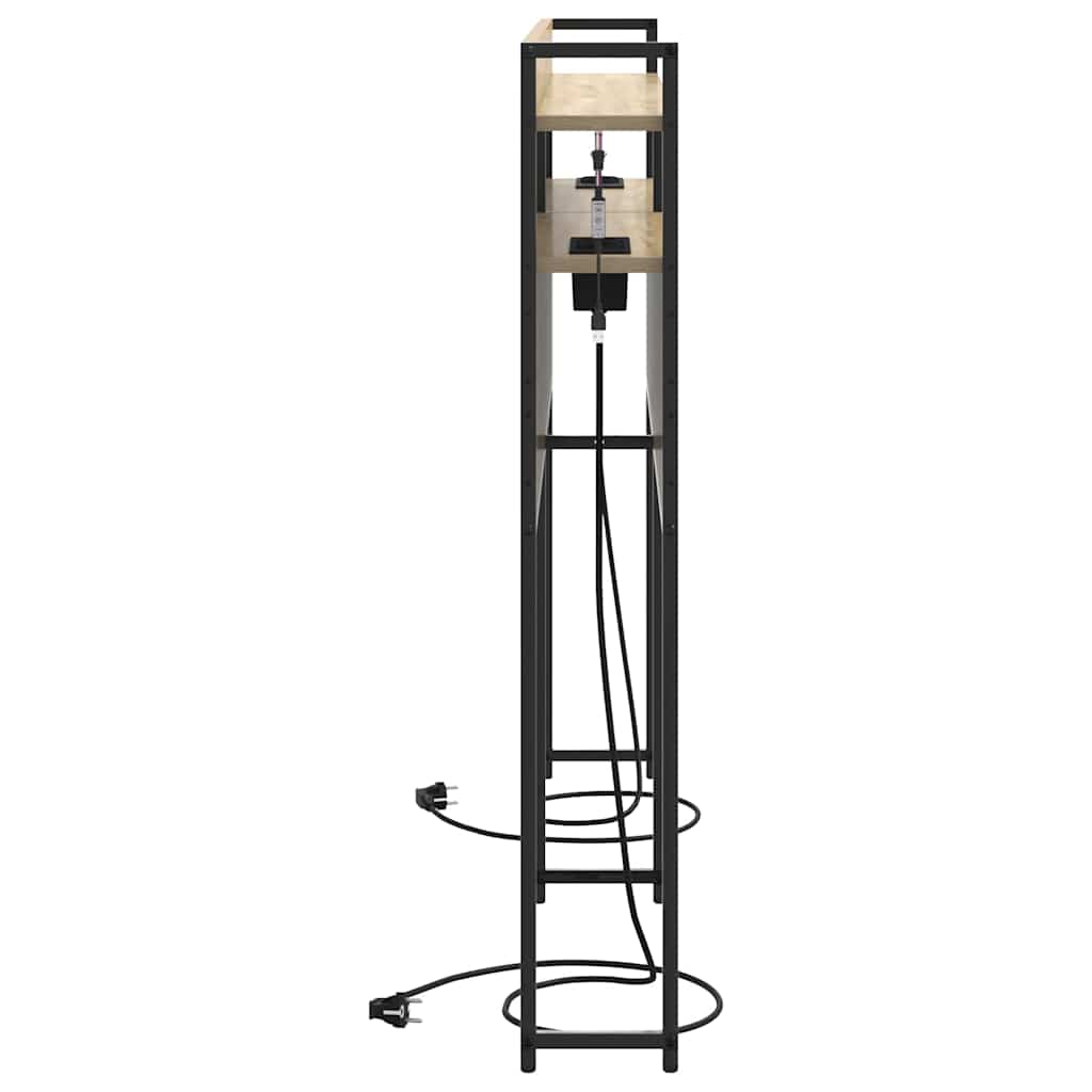 Opbevaringshovedgavl Med Hylde Sonoma-eg 150 Cm Konstrueret Træ - Billede 6