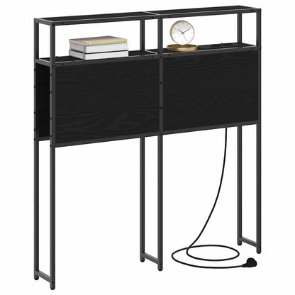 Opbevaringshovedgavl Sort Eg 80 Cm Konstrueret Træ - Billede 3