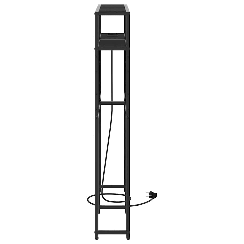 Opbevaringshovedgavl Sort Eg 80 Cm Konstrueret Træ - Billede 5