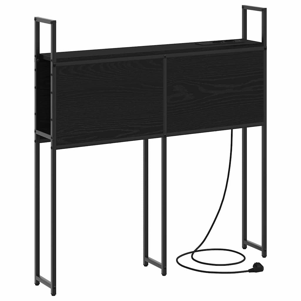 Opbevaringshovedgavl Sort Eg 100 Cm Konstrueret Træ - Billede 2