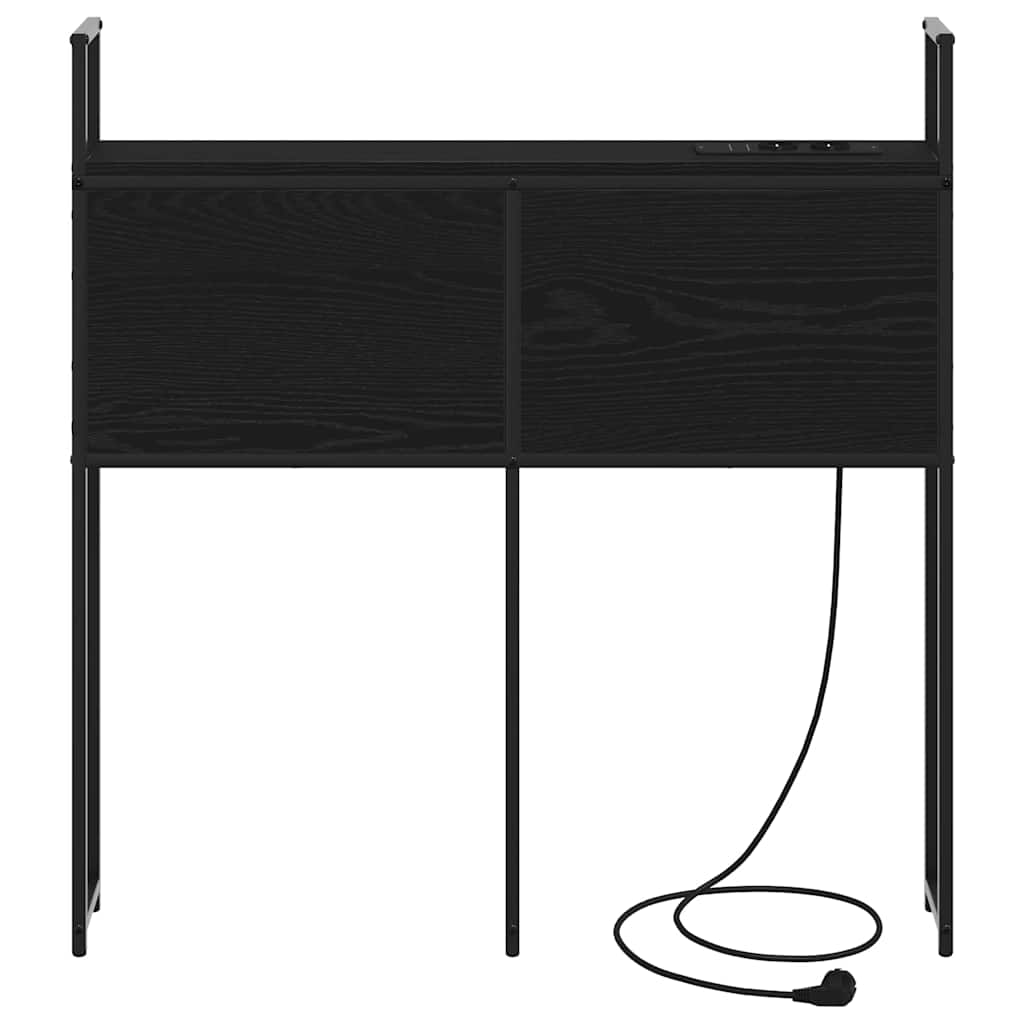 Opbevaringshovedgavl Sort Eg 100 Cm Konstrueret Træ - Billede 4
