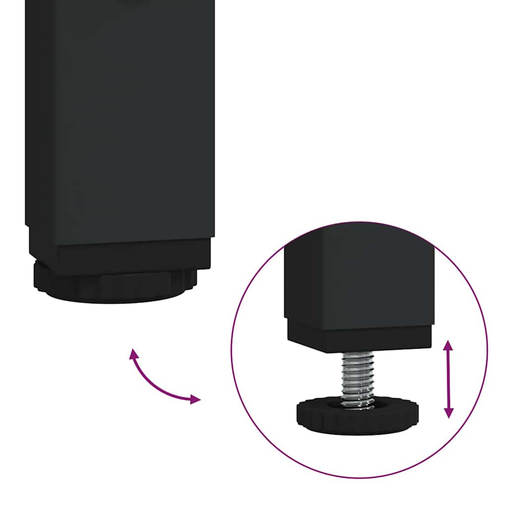 Opbevaringshovedgavl Sort Eg 100 Cm Konstrueret Træ - Billede 10
