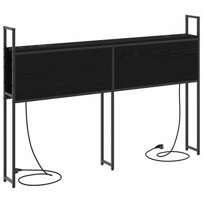 Opbevaringshovedgavl Sort Eg 150 Cm Konstrueret Træ - Billede 6