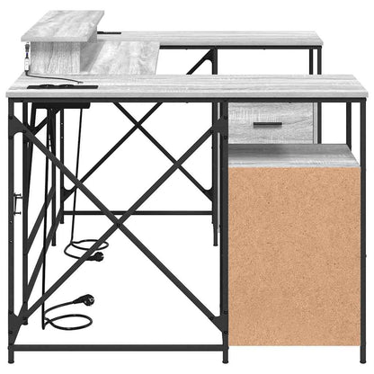 Bord Grå Sonoma-eg 182 X 101 X 87,5 Cm Konstrueret Træ - Billede 8