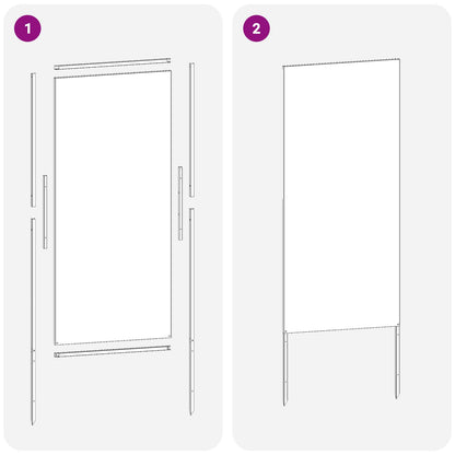 Have Privatliv Skærm Antracit 50 X 140 Cm Koldvalset Stål - Billede 12