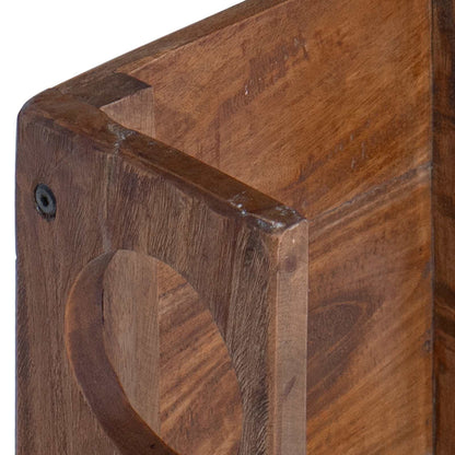 Hylde 24 X 13 X 54 Cm Massiv Mahogni - Billede 9