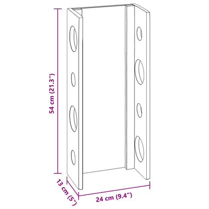 Hylde 24 X 13 X 54 Cm Massiv Mahogni - Billede 11