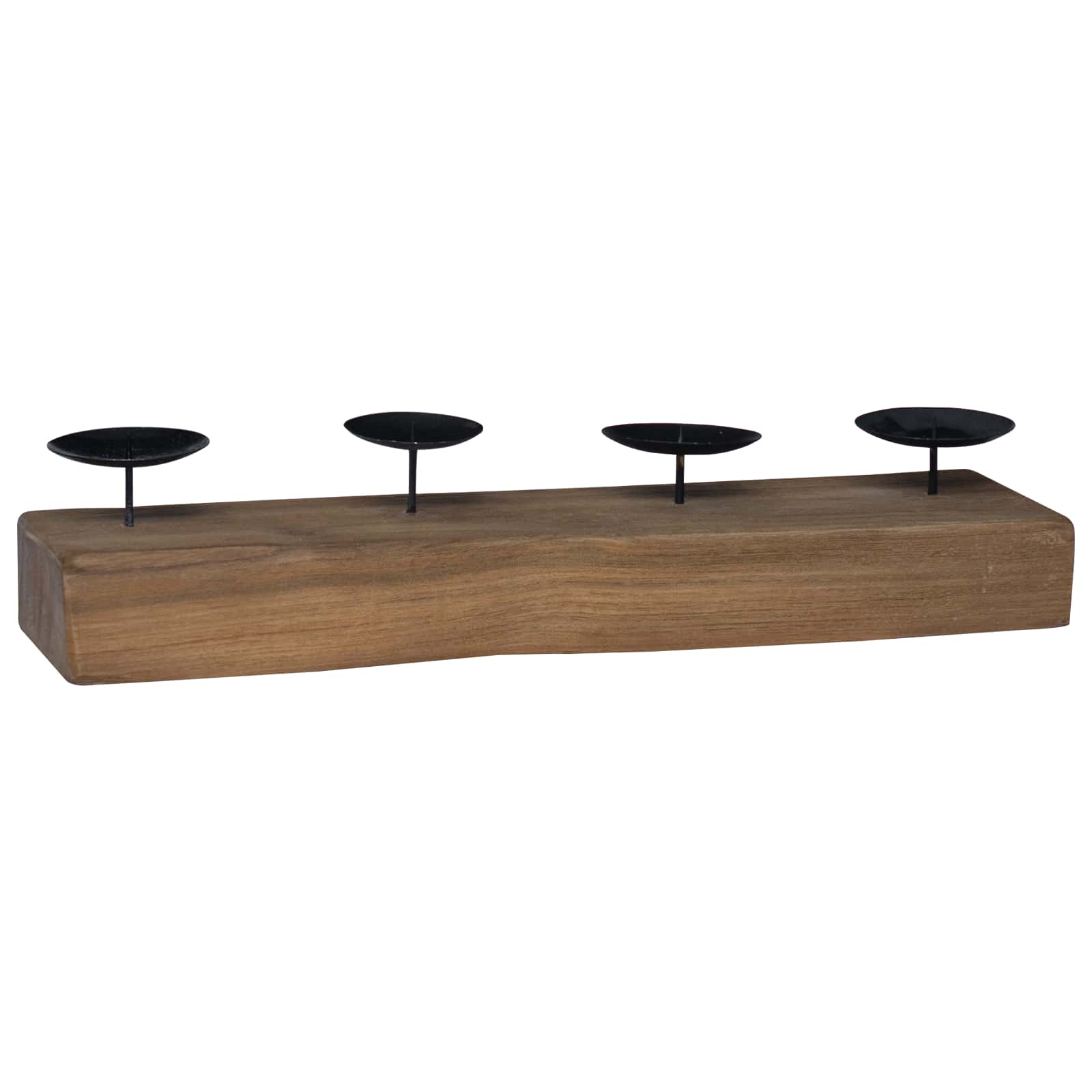 Lysestage Naturfarvet 50 X 15 X 10 Cm Massivt Teaktræ - Billede 7