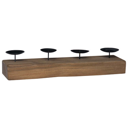 Lysestage Naturfarvet 50 X 15 X 10 Cm Massivt Teaktræ - Billede 7