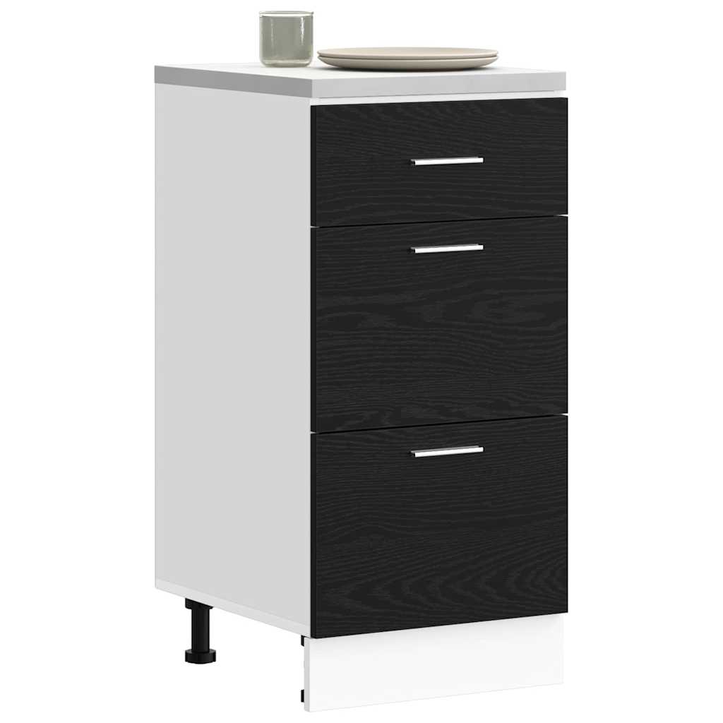 Køkken Base Kabinet Eg 40 X 46 X 81,5 Cm Konstrueret Træ - Billede 3