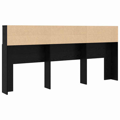 Hovedgærde Skab Sort Eg 220 X 19 X 101,5 Cm Konstrueret Træ - Billede 7