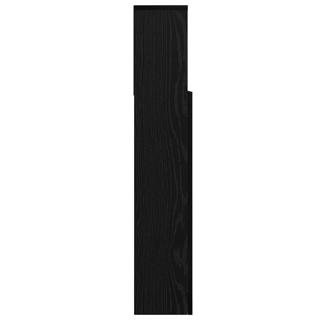 Hovedgærde Skab Sort Eg 220 X 19 X 101,5 Cm Konstrueret Træ - Billede 6