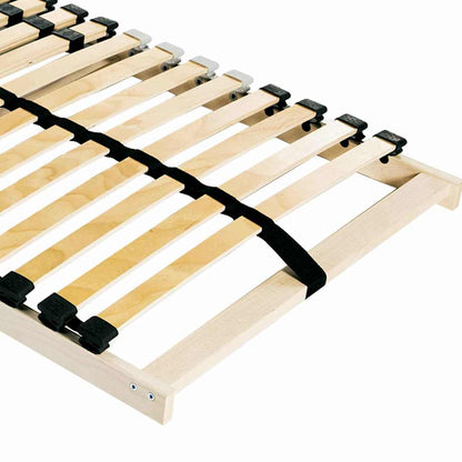 Senge Med Lærkestruktur Brun 70 190 Cm Massivt Bøgetræ - Billede 3